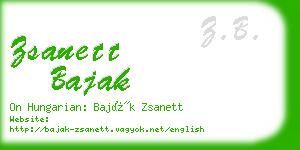 zsanett bajak business card